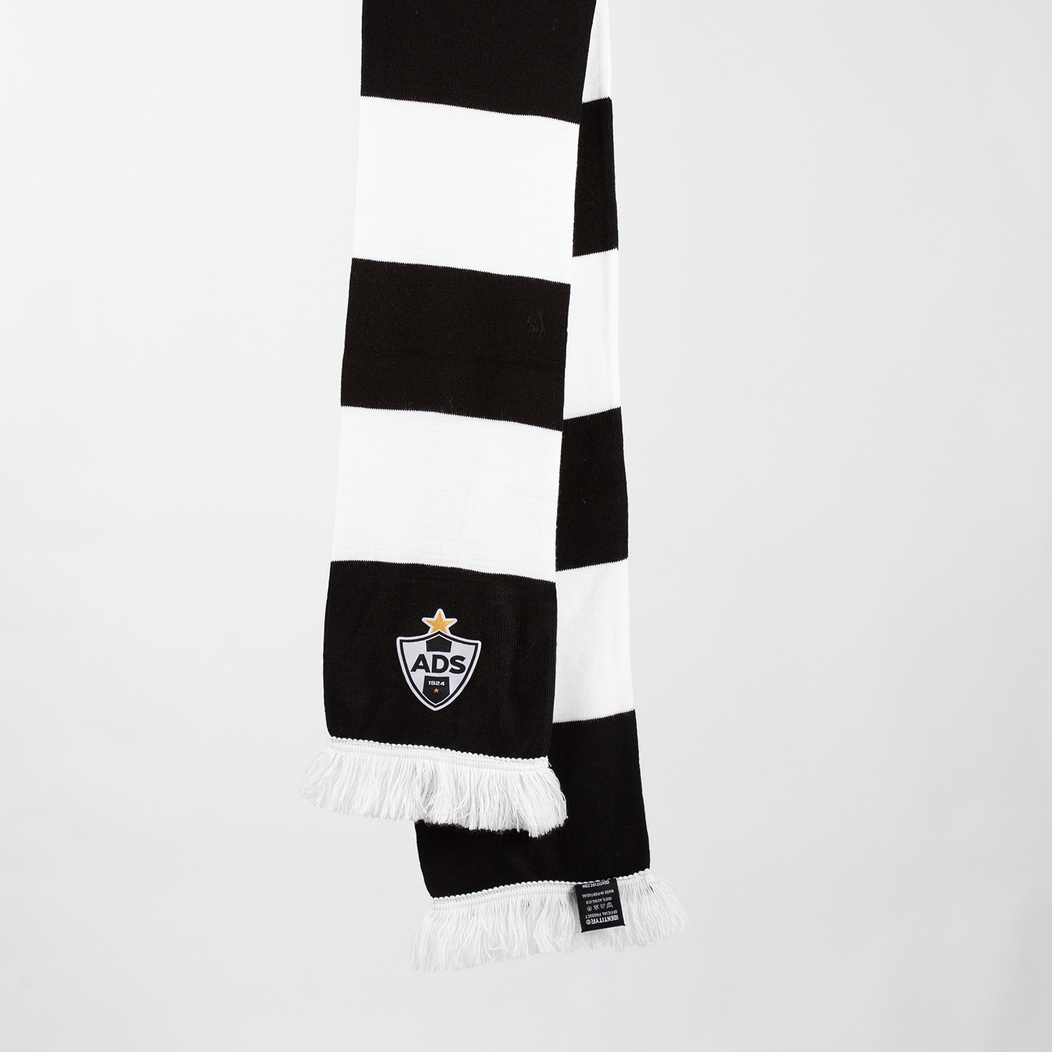 Cachecol Tricotado Preto/Branco